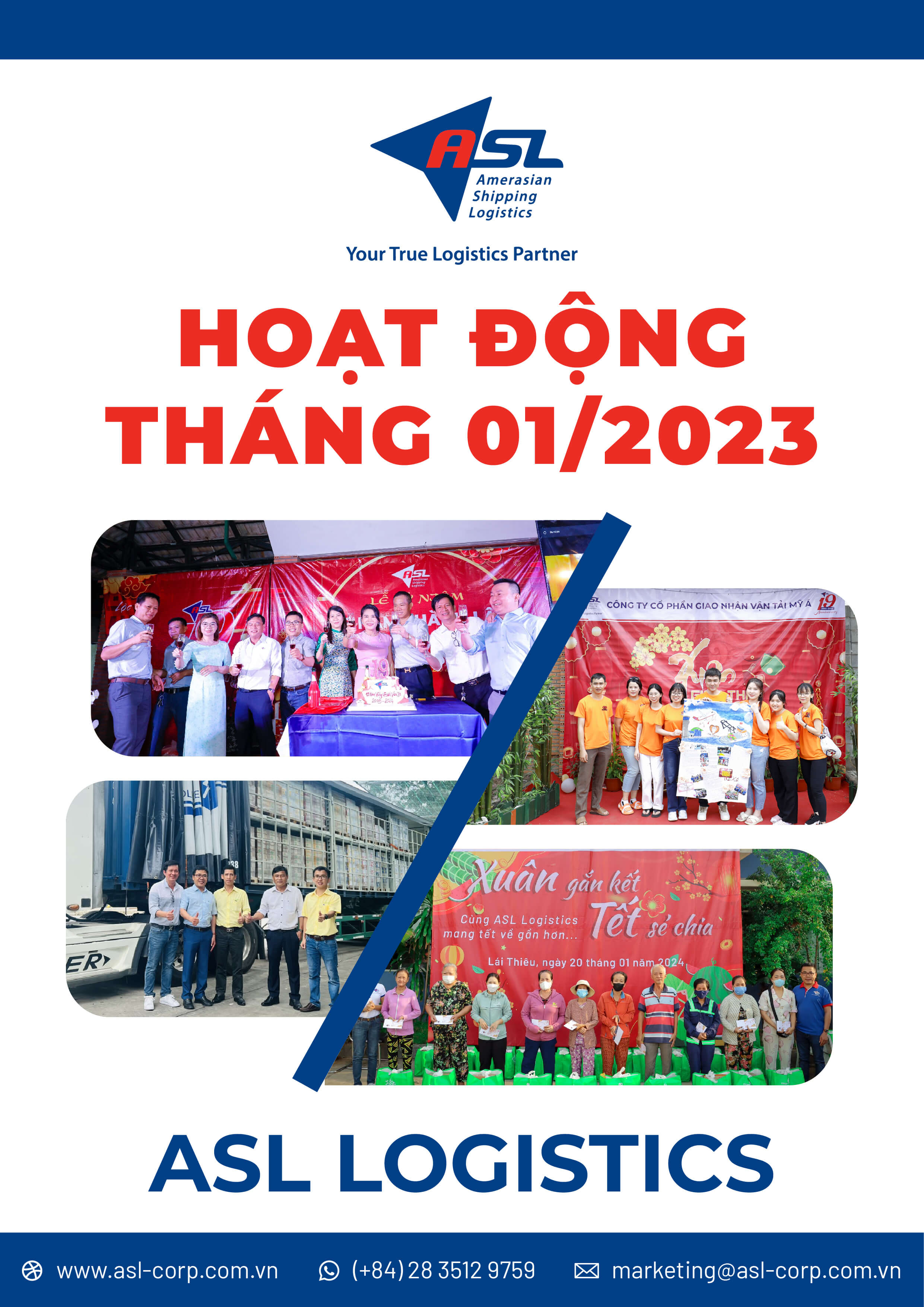 TỔNG KẾT CÁC HOẠT ĐỘNG TIÊU BIỂU TRONG THÁNG 01/2024 - ASL LOGISTICS