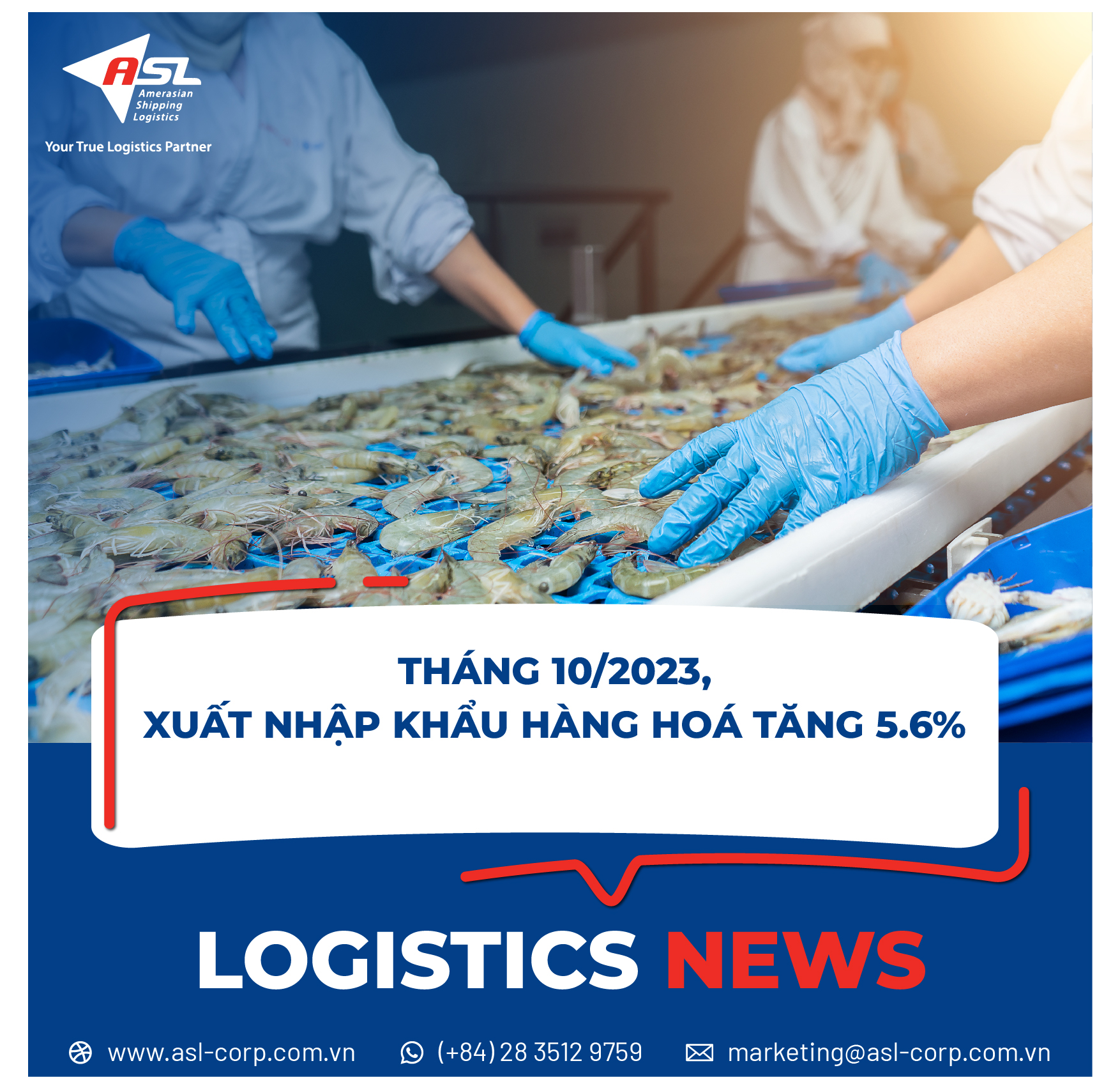 THÁNG 10/2023, XUẤT NHẬP KHẨU HÀNG HOÁ TĂNG 5.6%