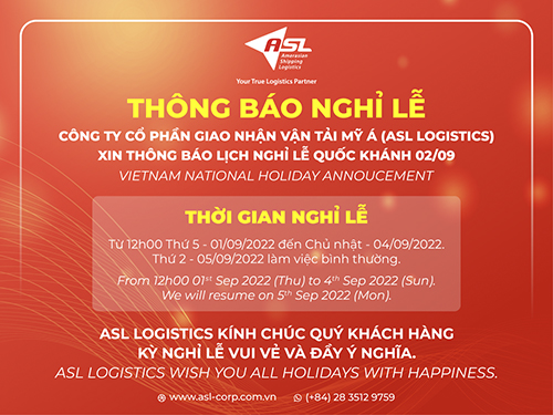 VIETNAM NATIONAL HOLIDAY ANNOUCEMENT 02/09