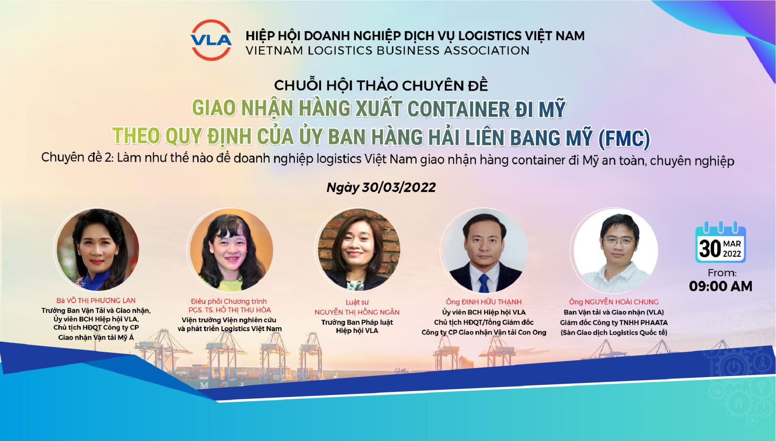 GIỚI THIỆU THÀNH VIÊN HỘI ĐỒNG CỐ VẤN HỘI THẢO TRỰC TUYẾN: CHỦ ĐỀ LÀM THẾ NÀO ĐỂ DOANH NGHIỆP LOGISTICS VIỆT NAM GIAO NHẬN HÀNG CONTAINER ĐI MỸ AN TOÀN, CHUYÊN NGHIỆP.