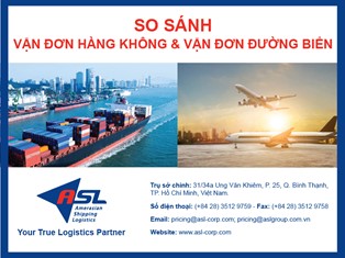SO SÁNH VẬN ĐƠN HÀNG KHÔNG VÀ VẬN ĐƠN ĐƯỜNG BIỂN