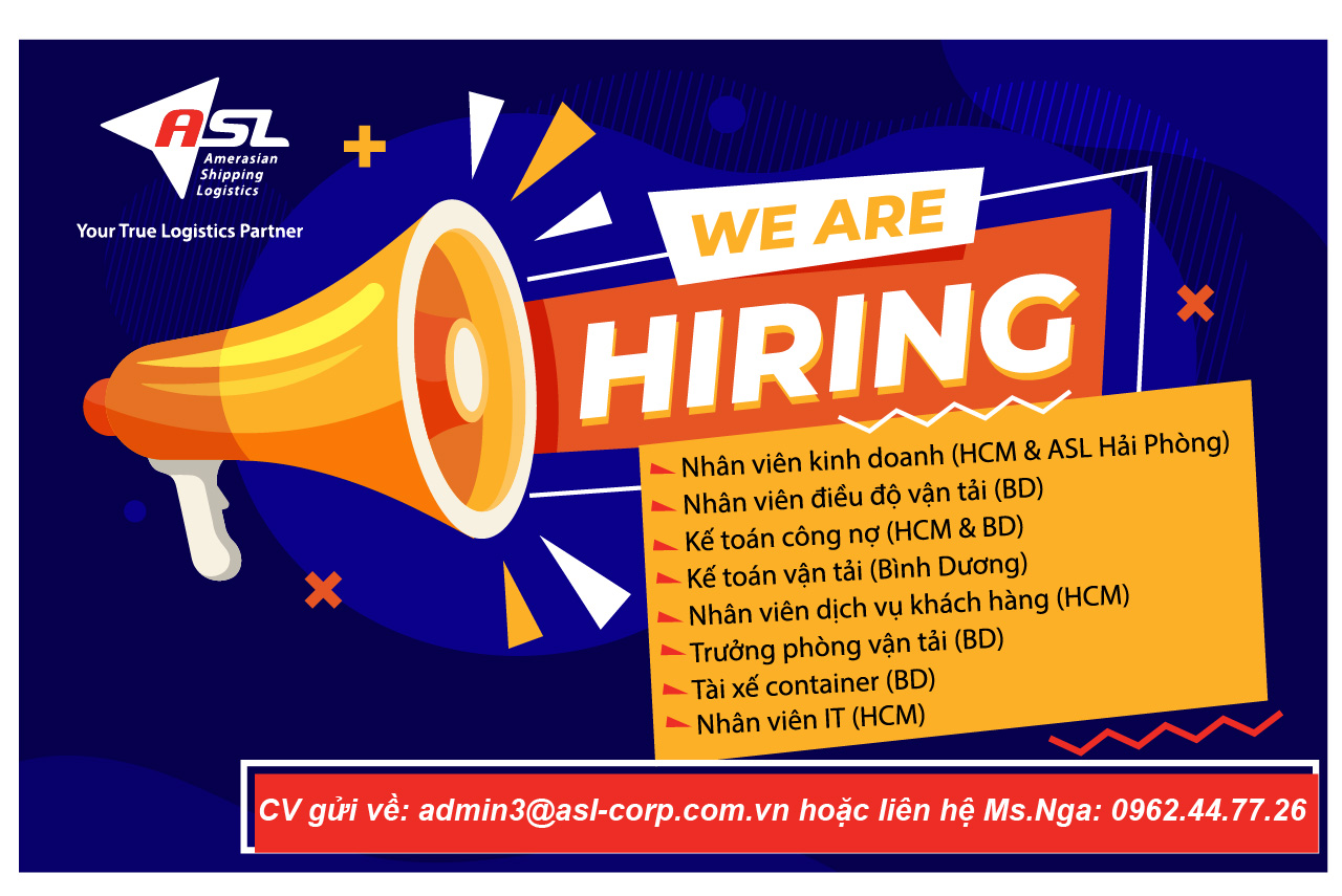 ASL LOGISTICS  THÔNG BÁO TUYỂN DỤNG 2022